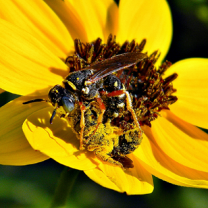 wasp on flower