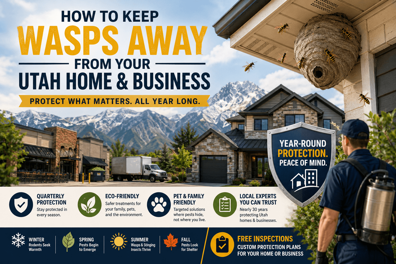 How to Keep Wasps Away from Your Utah Home & Business