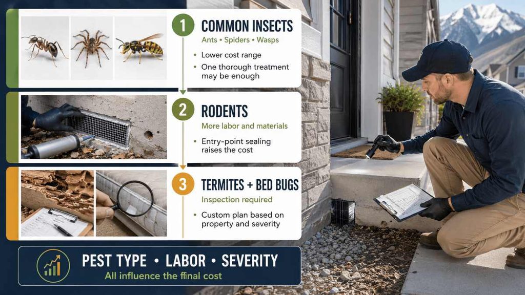 How Much Does Pest Control Cost In Utah? A 2026 Pricing Guide 2 Does the type of pest affect the cost