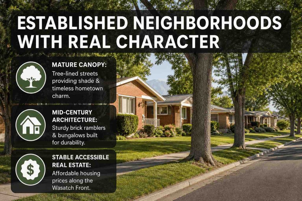 Established neighborhoods with real character