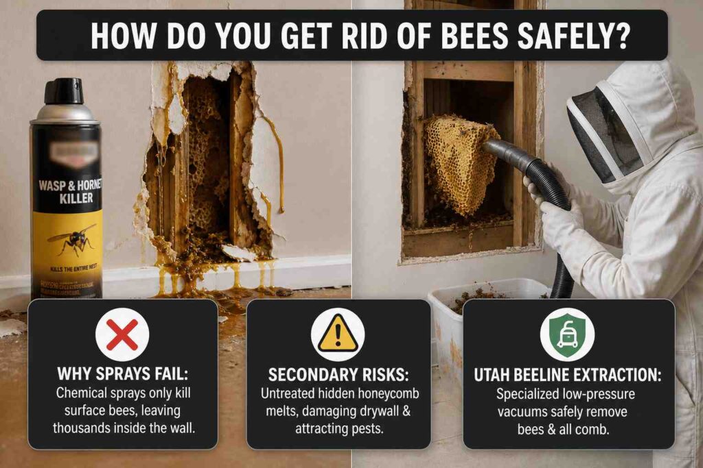 How do you get rid of bees safely