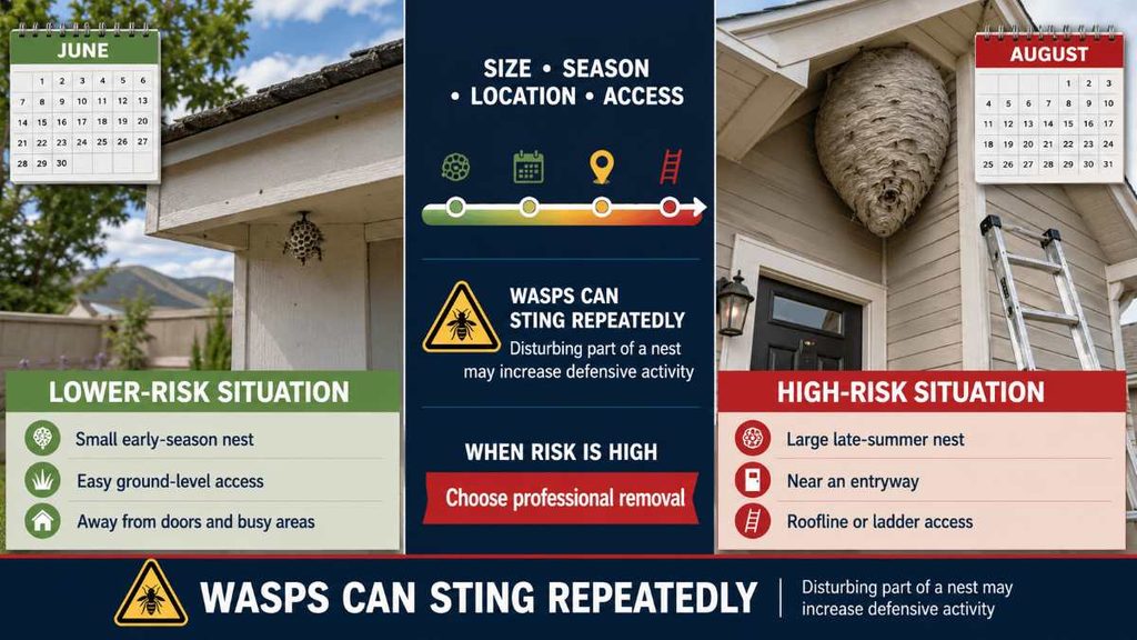 Is it safe to remove a wasp nest yourself