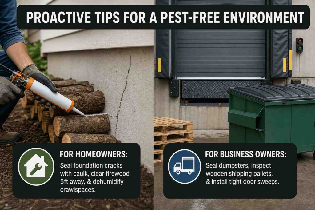 Proactive tips for a pest free environment