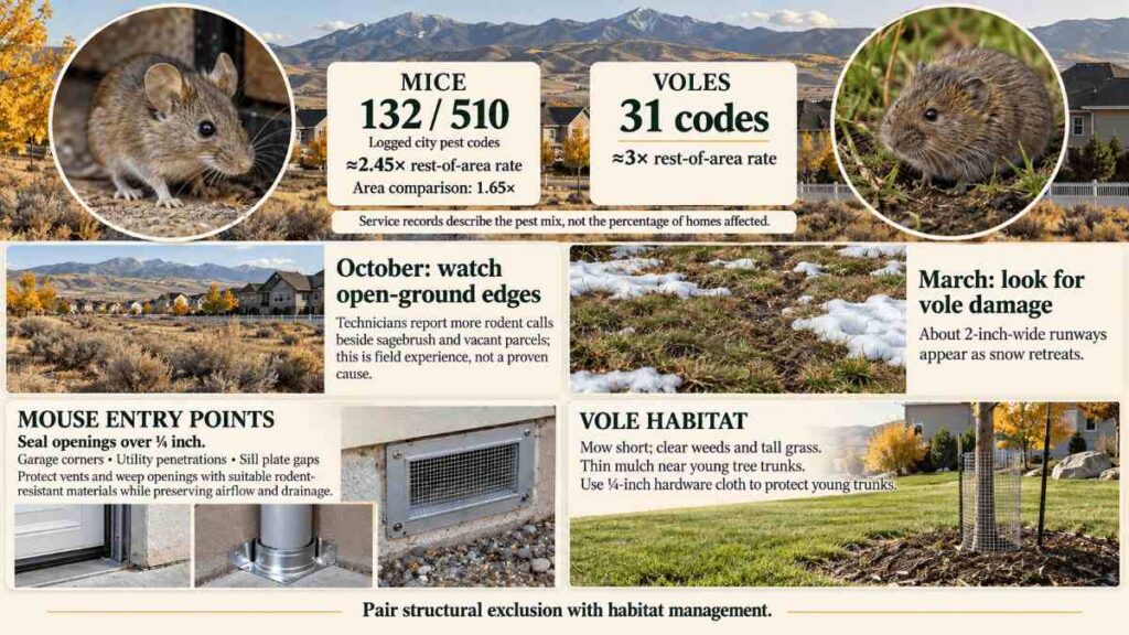 Eagle mountain's own numbers mice first, voles second