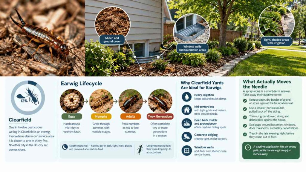 Earwigs clearfield is our number one city for them