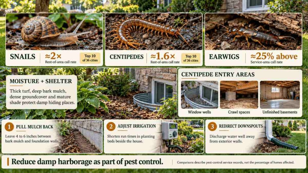Snails, centipedes and earwigs the damp-ground crowd