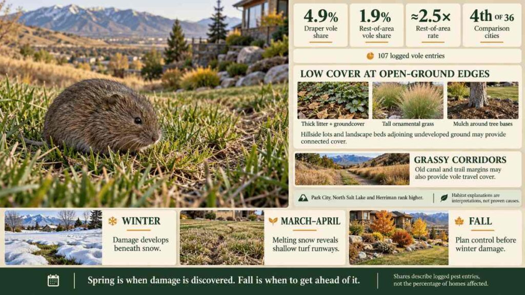 Voles the problem that comes in off the open ground